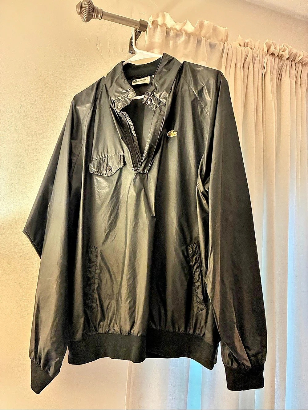 Lacoste Black Nylon Jacket Like New